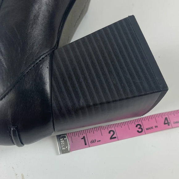 Sam Edelman Quinly Leather Slip On Chunky Block Heel Loafers Kilty Pumps 7.5M - Picture 13 of 13